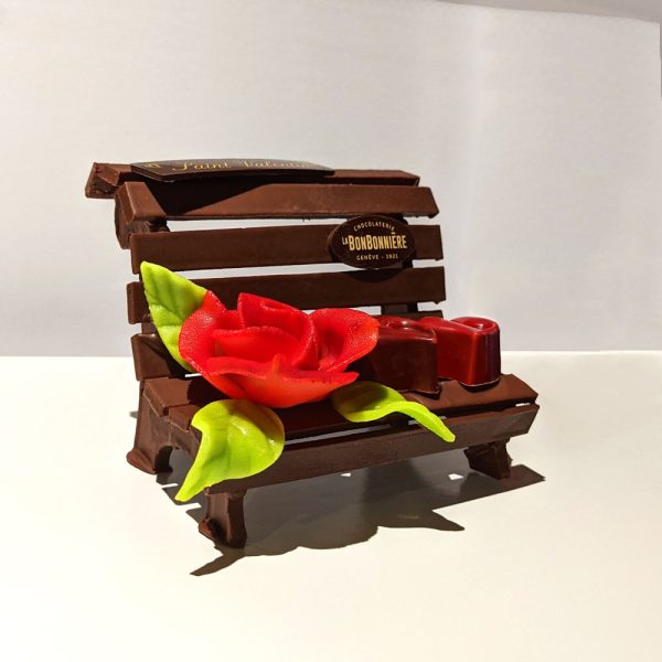 banc coeurs rose chocolat